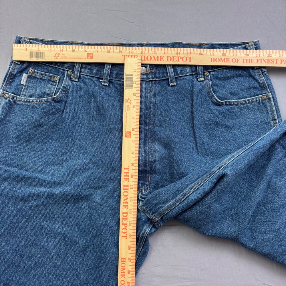 Carhartt B171-DST Relaxed Fit Carpenter Jeans Mens 44x32 Dark Stone Blue Denim - Picture 8 of 9